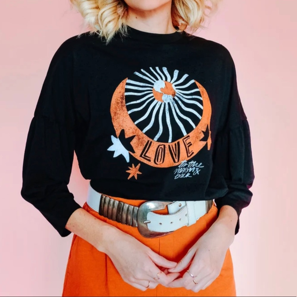 Dazey LA Love to the moon & back puff sleeve